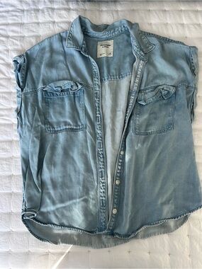 Abercrombie & Fitch Faded Blue Denim Shirt